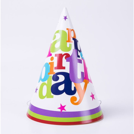 Set 6 Coifuri Happy Birthday, Cyrax, pentru Petrecere, Tematica Aniversare, 19x15 cm, Multicolor