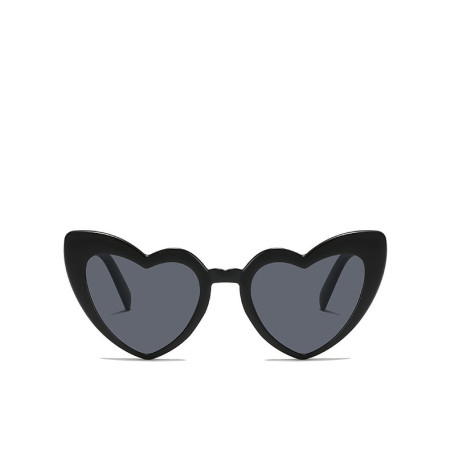 Ochelari in Forma de Inima, Cyrax, pentru Petrecerea Burlacitelor, Tematica Nunta, Protectie Soare, 14.7x4.9x14.2 cm, Negru
