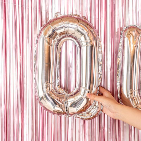 Balon Folie Metalizata Litera Q, Cyrax, 40 cm, Umflati cu Heliu sau Aer, Ambalaj Individual, Pai inclus, Argintiu