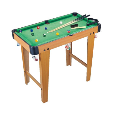 Masa de Biliard, Cyrax, cu Picioare, +6 Ani, 74 x 63 x 40 cm, din Lemn/ABS, Maro/Verde