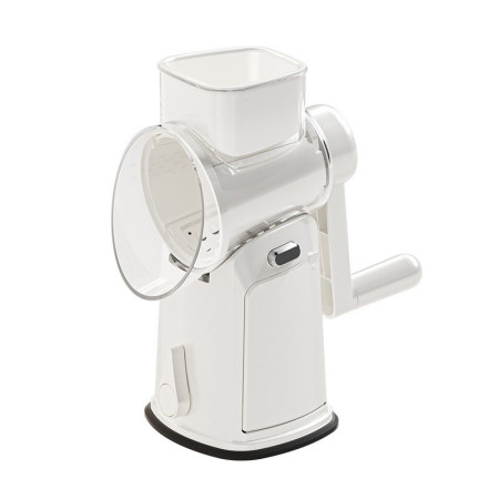 Razatoare Manuala, Cyrax, Rotativa cu Manivela, 10 Lame Interschimbabile, Anti-Stropire, 27 x 13 x 13 cm, Alb