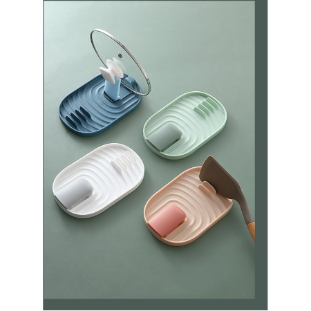 Suport Pliabil, Cyrax, pentru Capace, Linguri, Multifunctional, Plasare pe Blatul de Bucatarie, 11.5 x 18 x 2.2 cm, Alb