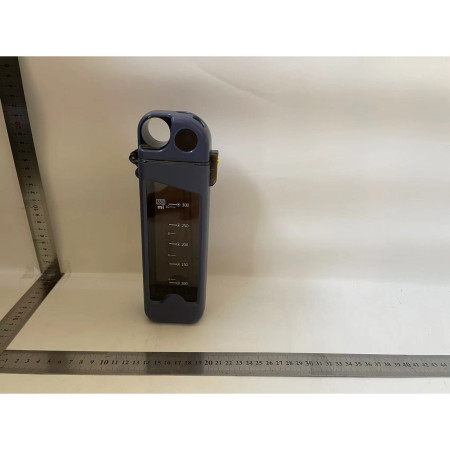 Sticla de Apa pentru Sport, Cyrax, 350 ml, cu Pai si Capac, 23x7x4.4 cm, Buton de Blocare, din PC, Albastru