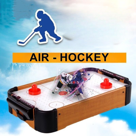 Masa Air-Hockey Cyrax, 51 x 31.5 x 9.5 cm, bara pentru punctaj, material ABS, maro