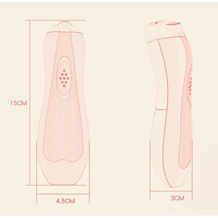 Pila Electrica Unghii pentru Bebelusi, Cyrax, 6 Piese, 15 x 4.5 x 3 cm, Silentios, 0-3 Ani, 4 Trepte de Viteza, Albastru