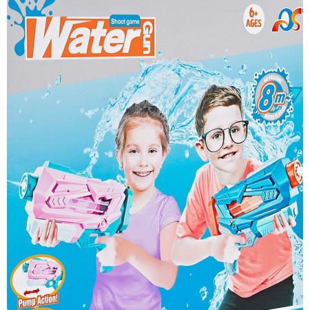 Pistol cu Apa pentru Copii, Rezervor, Pentru Piscina/Plaja, Cyrax, 6ani+,  Quick Fill, Albastru, 600ML