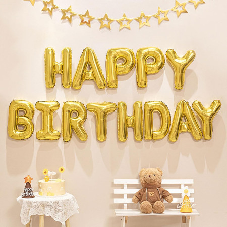 Balon Folie Metalizata Litera P, Cyrax, 40 cm, Umflati cu Heliu sau Aer, Ambalaj Individual, Pai inclus, Auriu