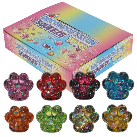 Ambalaj pentru Jucarii Antistres Squishy Cat Paw, Cyrax, cu Revenire Lenta, 27 x 24 x 8 cm, Roz