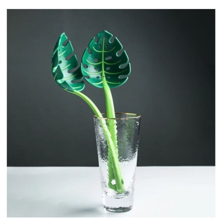 Cyrax Ustensila bucatarie universala tip frunza, material ABS, creativa, design unic si modern, 30x9.5 cm, verde