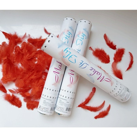 Tub de Confetti, Cyrax, Model Pene, 27 cm, Make It Fly, Rosu