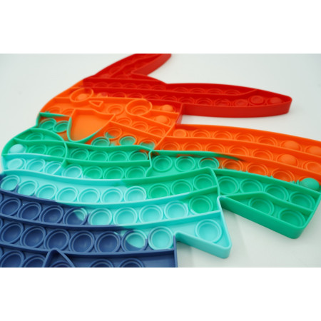 Jucarie antistres din silicon Cyrax, Pop it Now and Flip It ,Pikachu ,Multicolor