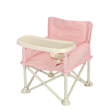 Scaun de Masa pentru Bebelusi si Copii, Cyrax, Tavita si Husa Detasabile, Multifuncțional, Stabil, Centura de Siguranta, Cos de Depozitare, Roz, cu Umbrela Roz, de la 6 Luni