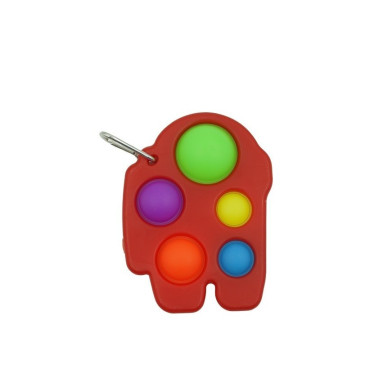 Jucarie Antistres Cyrax - Fidget Toy, Simple Dimple, Among us, Rosu