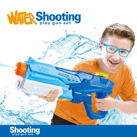 Pistol cu Apa pentru Copii, Rezervor, Pentru Piscina/Plaja, Cyrax, 6ani+,  Albastru, 600ML