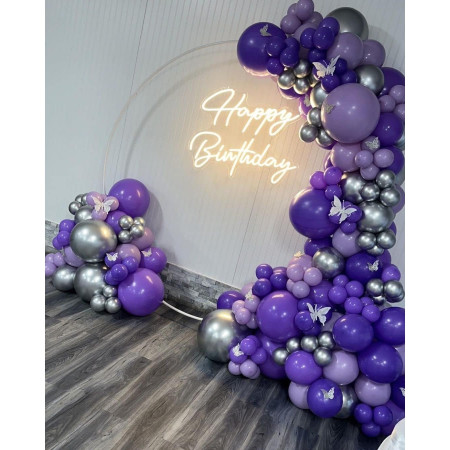 Set 12 Baloane, Cyrax, din Latex Standard, 13 cm, Mov