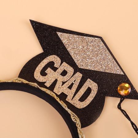 Set din 2 Piese pentru Absolvire, Cyrax, Panglica si Coronita, Model I Graduated, Negru