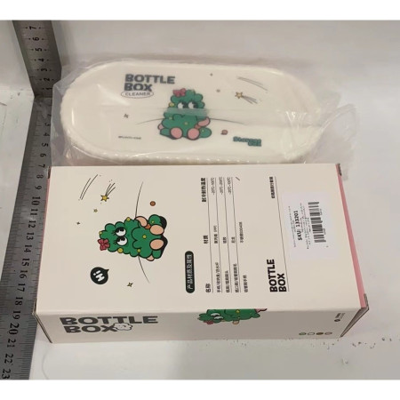 Set 7 Piese de Spalat/Uscat Biberoane, Cyrax, Portabil, Peri de Silicon, pentru Tetine, Suzete, Biberoane, Paie, Cutie Inclusa, 20 x 9.5 cm, Roz