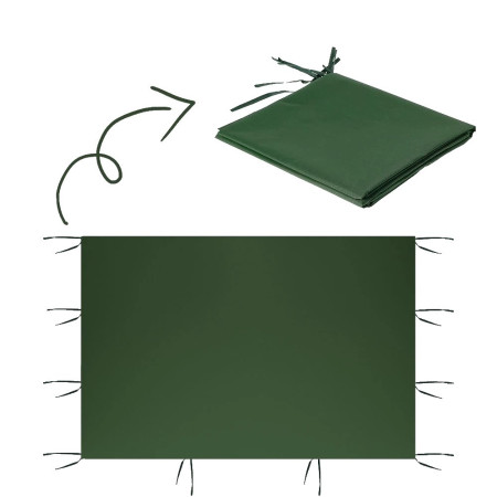 Perete Lateral Cort Evenimente 18 m,  material textil oxfort 700D Verde