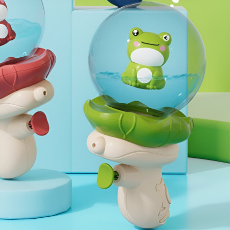 Pistol cu Apa pentru Copii, Cyrax, Multifunctional, Capacitate 250 mL, Model Broscuta, 15.6x8x8.6 cm, ABS, Verde