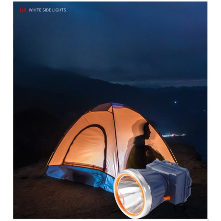 Lanterna LED de Montat pe Cap,  cu Raza Lunga de Zoom, Reincarcabila USB, Far Telescopic, Rezistent la Apa, Reglabil, pentru Pescuit in Aer Liber, Camping, Lumina Puternica, Lanterna, 10.5x8x6.5 cm, Albastru
