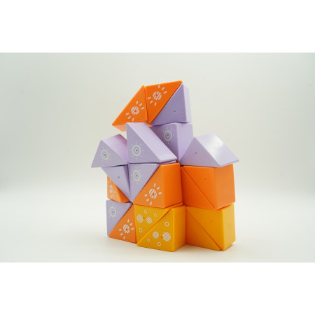 Set inteligent de constructie cu piese magnetice, Cyrax, 26 piese, pentru copii, +3 ani, multicolor