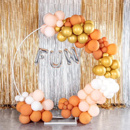 Balon Folie Metalizata Litera U, Cyrax, 80 cm, Umflati cu Heliu sau Aer, Ambalaj Individual, Pai inclus, Argintiu