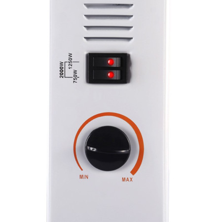 Convector Electric Clasic,  2000W, 3 Trepte de Putere, Termostat, 53x19.8x38 cm, Alb