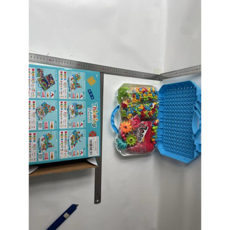Jucarie Educativa Si Interactiva, Cyrax, Set De Constructie Puzzle Din ABS Cu Bormasina Pentru Dezvoltatea Creativitatii Si A Indemanarii 2D si 3D, Valiza, +3, 31x7x25 cm, 338 Piese