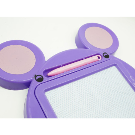 Tabla Magnetica pentru desen Cyrax, Pix, forma Soricel, dimensiuni 23x26.5 cm, Dezvolta Creativitatea, Mov