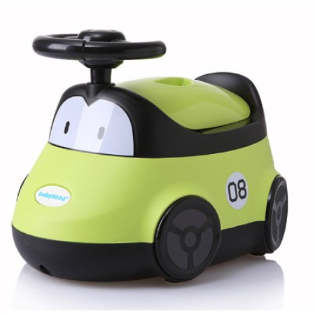 Olita pentru Copii, Cyrax, +1an, Portabila, Design Masinuta cu Capac, Model Prietenos, Non-Toxic, Compartiment Detasabil, Usor de Curatat, Verde