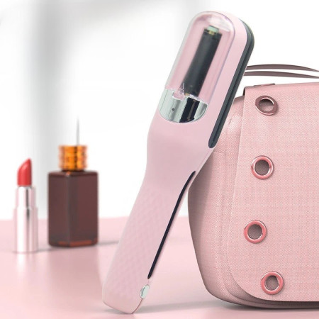 Aparat de Reparare a Varfurilor Despicate, Cyrax, Netezirea Firului de Par, din ABS+PC, cu Ioni Negativi, Baterie 500 mAh, 24.8 x 5.3 x 5 cm, Roz