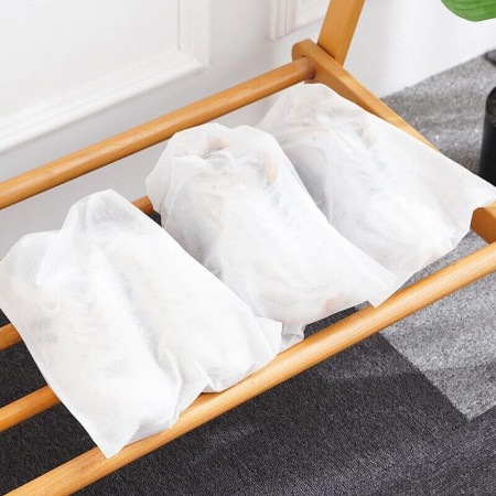 Set 50 de Saci de Depozitare Incaltaminte,  de Protectie, pentru Voiaj, Netesut, Rezistenti la Praf, Protectie Solara, Anti-Ingalbenire, 48x32 cm, Marime Mare, Transparent