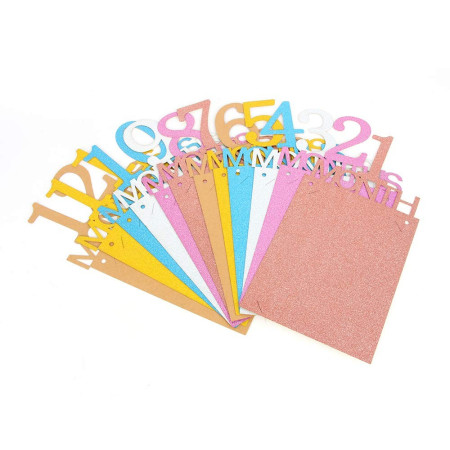 Banner pentru Poze, Cyrax, 15.2x10.2 cm, Tema Prima Aniversare, Model Primele 12 Luni, Rola Ata Inclusa, Multicolor