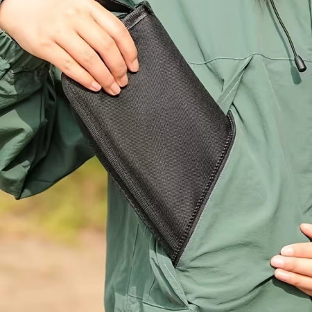 Scaun Pliabil,  pentru Adulti, Portabil, pentru Camping, Pescuit, din Panza Oxford si Cadru Metalic, 24 x 24 x 28 cm, Negru