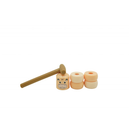 Jucarie Pentru Copii, Cyrax, Hipopotam Indestructibil, 6 Piese Demontabile, +3 Ani, Roz