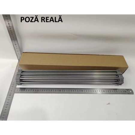 Cyrax Covoras de Scurgere pentru Chiuveta Bucatarie, din Otel Inoxidabil, Suport Chiuveta, Pliabil, Antiderapant, Usor de Curatat si de Depozitat, 47x37cm, 18 Tuburi, Gri