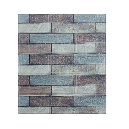 Set 10 Placi Tapet 3D   35 x 38 cm, 3 mm, 1.33 mp, Multicolor