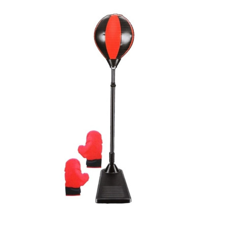 Jucarie Interactiva, Cyrax, Model Sfera de Box de Picior, Manusi Incluse, Inaltime Reglabila, +3 Ani, 120 x 25 x 52.5 cm, Rosu/ Negru