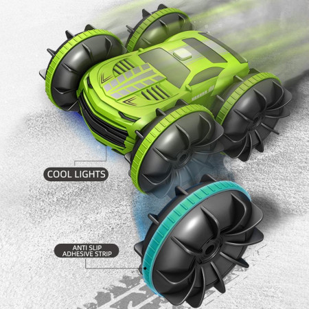 Masina cu telecomanda 2.4G, 360 spin, off road, verde, Cyrax