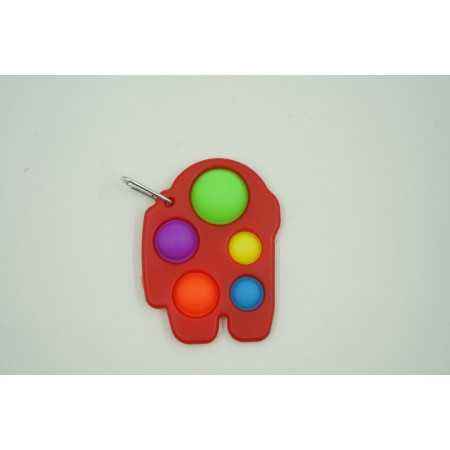 Jucarie Antistres Cyrax - Fidget Toy, Simple Dimple, Among us, Rosu