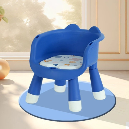 Scaun de Masa pentru Copii, Cyrax, 2 in 1, Tavita Detasabila, Spatar Ergonomic, +6 Luni, Inaltime 36 cm, Albastru