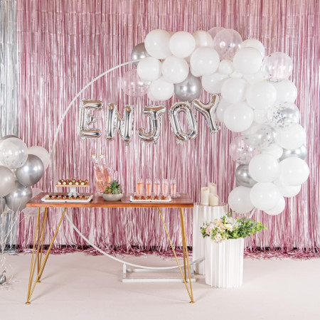 Balon Folie Metalizata Litera J, Cyrax, 40 cm, Umflati cu Heliu sau Aer, Ambalaj Individual, Pai inclus, Argintiu