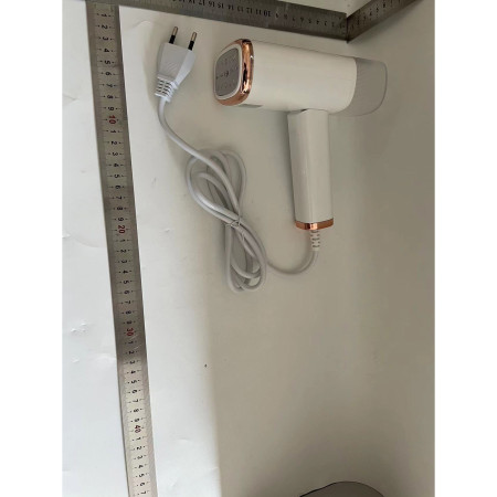 Aparat de Calcat Vertical Portabil cu Abur,  Putere 1000W, Rezervor de 100 ml, Priza, Functie Anti Calcar si Auto Curatare, Pliabil, 15x17x7.5 cm, Alb