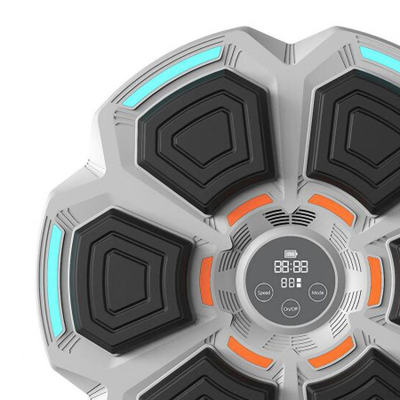 Tinta Lovituri Box Montabil pe Perete, Cyrax, Gri, Difuzor, Bluetooth, Iluminare LED, 41.5 x 6.5 x 42 cm, Manusi Incluse