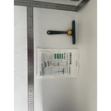 Perie de Indepartare a Scamelor,  pentru Haine si Par de Animale, cu Doua Fete, Manual, Multifunctional, 12x14.5 cm, Accesoriu pentru Casa, Verde