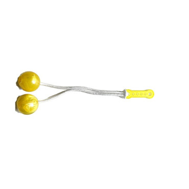 Jucarie interactiva cu bile, Cyrax, Clackers ball, antistres, Galben, 40 mm