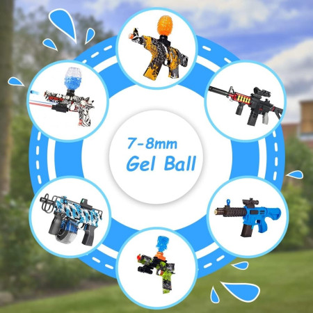 Munitie, Cyrax, 20.000 Bile Gel pentru pistoale de jucarie Gel Blaster 10.5x8 mm, Albastru