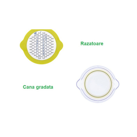 Storcator de Fructe 2 in 1, Cyrax, cu Razatoare si Separator Ou, 14.8 x 8 x 13 cm, Verde