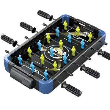 Masa de Joc 5in1  Cyrax, cu Teren Schimbabil de Fotbal, Basket, Bowling, Curling si Hockey, cu Tablou Scor, din ABS, 49.8x26x6.6 cm, Design Multicolor, pentru Copii/ Adulti