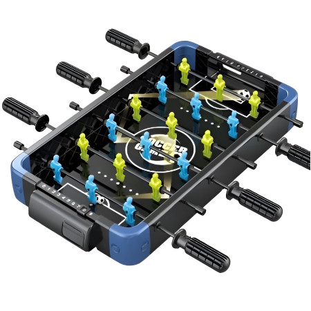 Masa de Joc 5in1  Cyrax, cu Teren Schimbabil de Fotbal, Basket, Bowling, Curling si Hockey, cu Tablou Scor, din ABS, 49.8x26x6.6 cm, Design Multicolor, pentru Copii/ Adulti